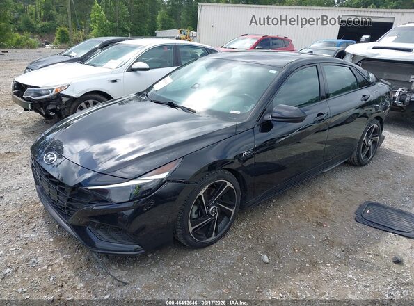 KMHLR4AF3NU328571 2022 HYUNDAI ELANTRA Black Przód lewy