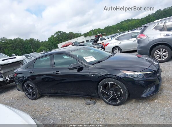 KMHLR4AF3NU328571 2022 HYUNDAI ELANTRA Black Widok wnętrza z tyłu