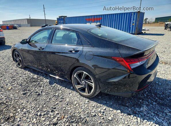 KMHLR4AF4PU517037 2023 HYUNDAI ELANTRA Черный Задняя левая четверть