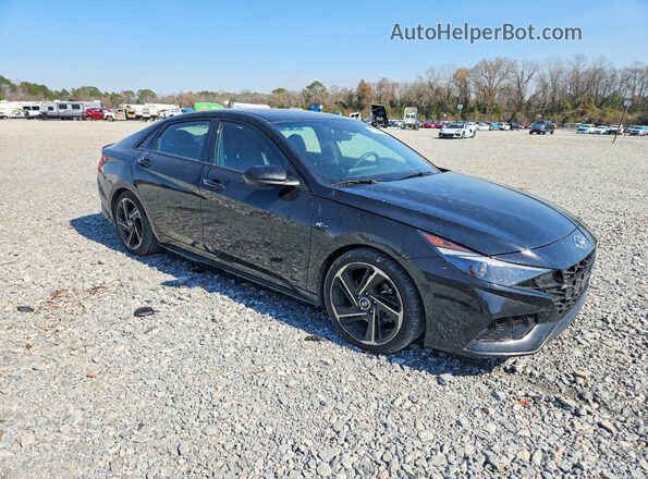 KMHLR4AF4PU517037 2023 HYUNDAI ELANTRA Черный Передняя правая четверть