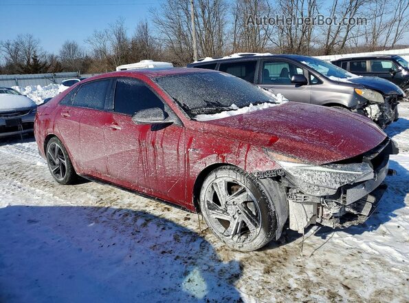 KMHLR4AF6PU407574 2022 HYUNDAI ELANTRA Red Delantero derecho