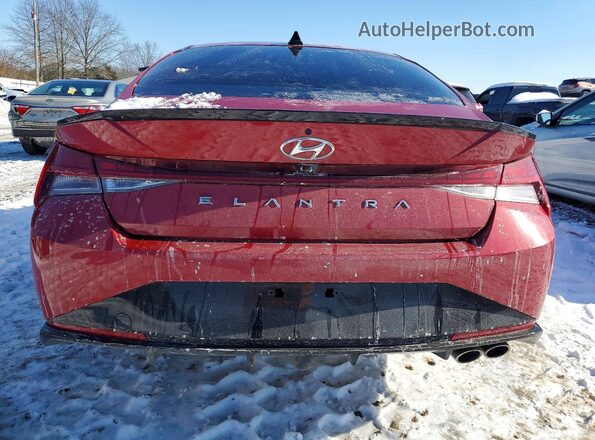 KMHLR4AF6PU407574 2022 HYUNDAI ELANTRA Red Vista trasera