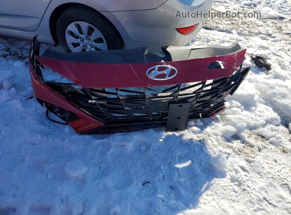 KMHLR4AF6PU407574 2022 HYUNDAI ELANTRA Red Vista del compartimento del motor