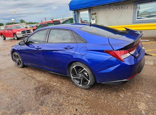 KMHLR4AF6PU410748 2023 HYUNDAI ELANTRA Blue Հետևի ձախ