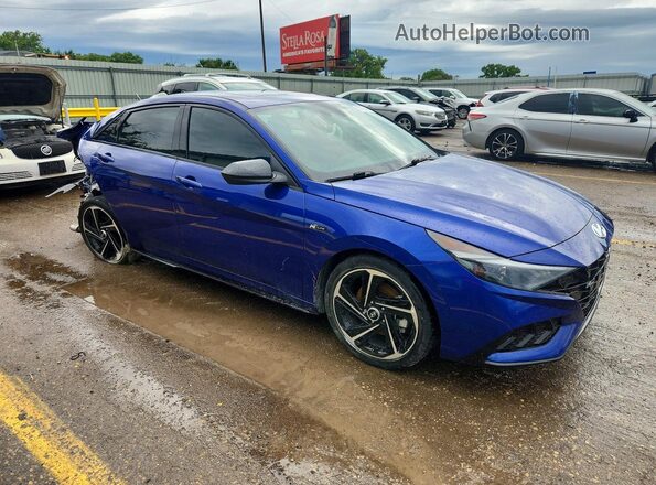 KMHLR4AF6PU410748 2023 HYUNDAI ELANTRA Blue Առջևի աջ