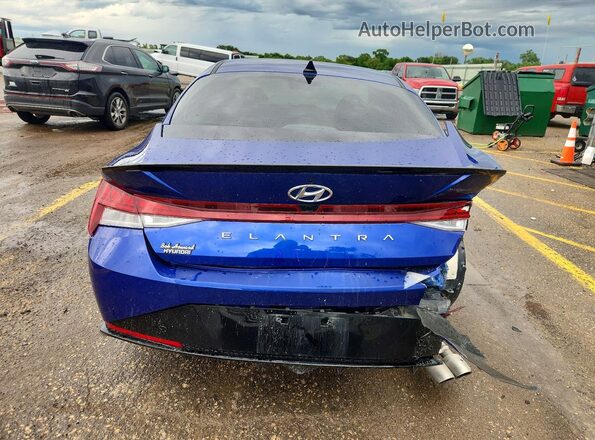 KMHLR4AF6PU410748 2023 HYUNDAI ELANTRA Blue Հետևի տեսք