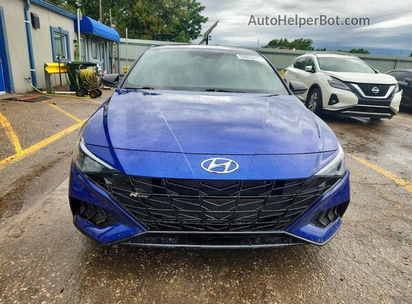 KMHLR4AF6PU410748 2023 HYUNDAI ELANTRA Blue Դիմացի տեսք
