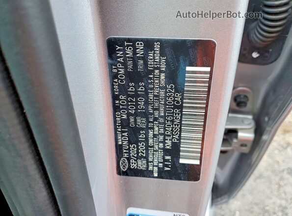 KMHLR4DF6TU106325 2026 HYUNDAI ELANTRA Gray Вид підкапотного простору