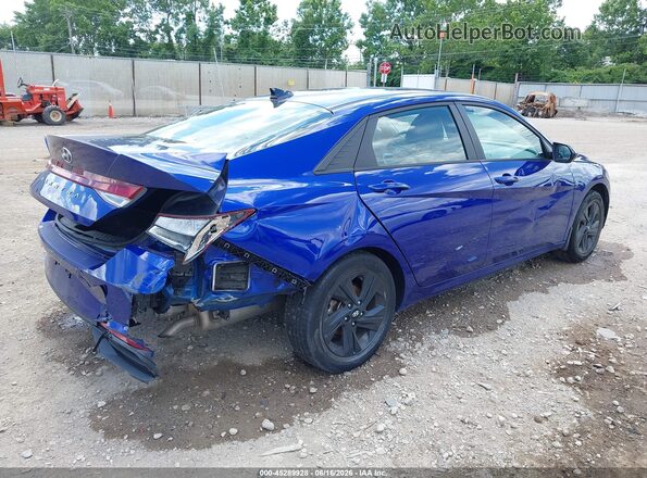 KMHLS4AG0NU367602 2022 HYUNDAI ELANTRA Blue Задня права чверть