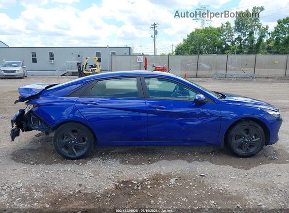 KMHLS4AG0NU367602 2022 HYUNDAI ELANTRA Blue Вид задньої частини салону