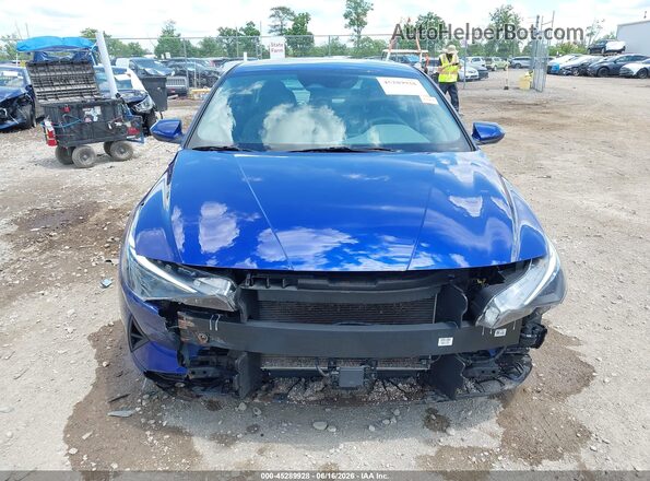 KMHLS4AG0NU367602 2022 HYUNDAI ELANTRA Blue Вид щитка приладів