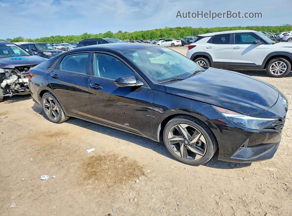 KMHLS4AG0PU405736 2023 HYUNDAI ELANTRA Black წინა მარჯვენა