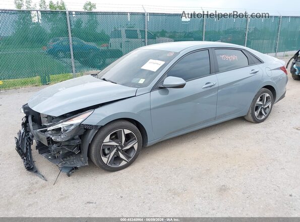 KMHLS4AG0PU441782 2023 HYUNDAI ELANTRA Gray Առջևի ձախ երեք քառորդ տեսարան