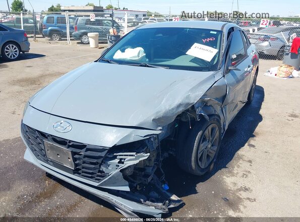 KMHLS4AG1MU141261 2021 HYUNDAI ELANTRA Blue Առջևի ձախ երեք քառորդ տեսարան