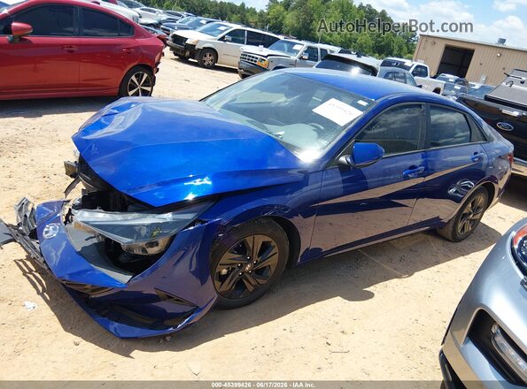 KMHLS4AG2MU187438 2021 HYUNDAI ELANTRA Blue Vista tres cuartos delantera izquierda