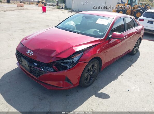 KMHLS4AG2MU200303 2021 HYUNDAI ELANTRA Красный Передняя левая четверть