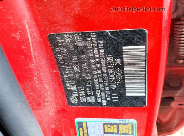 KMHLS4AG2PU429097 2023 HYUNDAI ELANTRA Red Շարժիչի բաժամունքի տեսք