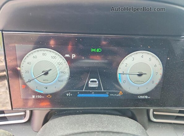 KMHLS4AG3PU402703 2023 HYUNDAI ELANTRA Blue Вид щитка приладів