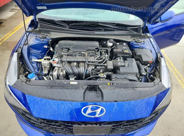 KMHLS4AG3PU625582 2023 HYUNDAI ELANTRA Blue Вид задньої частини салону