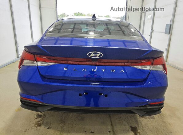 KMHLS4AG4NU336899 2022 HYUNDAI ELANTRA Blue Rear view