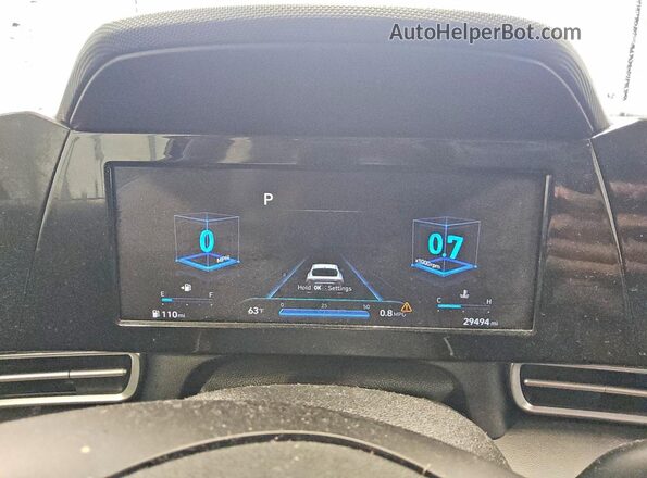 KMHLS4AG4NU336899 2022 HYUNDAI ELANTRA Blue Instrument cluster view