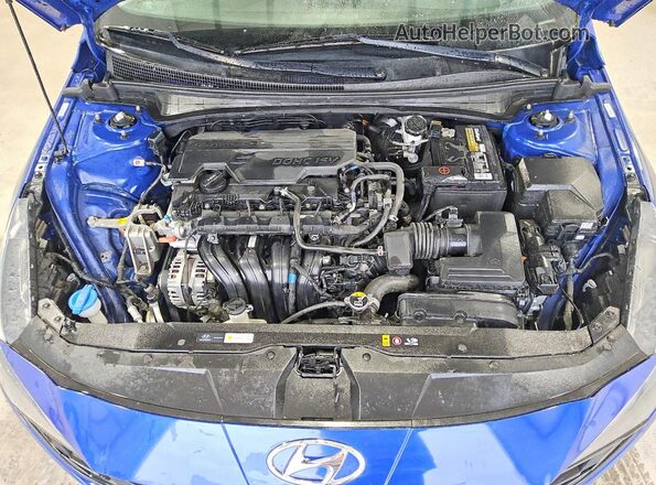 KMHLS4AG4NU336899 2022 HYUNDAI ELANTRA Blue Rear interior view