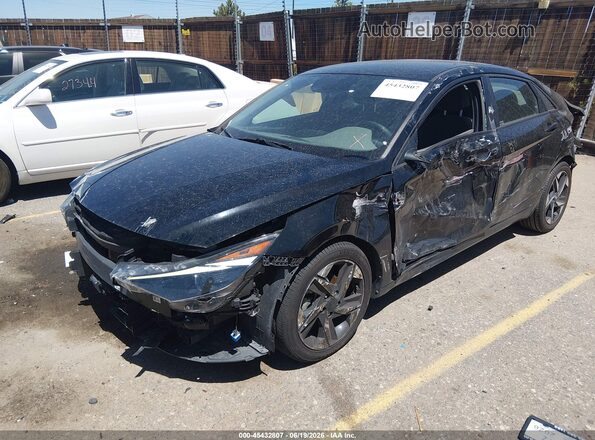 KMHLS4AG5PU383409 2023 HYUNDAI ELANTRA Black Widok z przodu