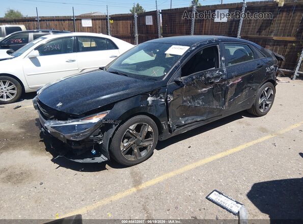 KMHLS4AG5PU383409 2023 HYUNDAI ELANTRA Black Przód lewy