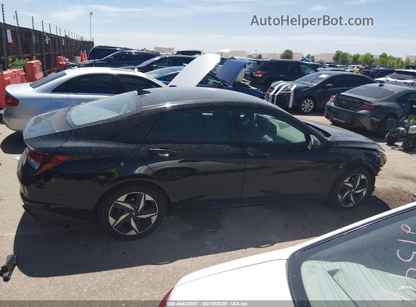 KMHLS4AG5PU383409 2023 HYUNDAI ELANTRA Black Widok wnętrza z tyłu