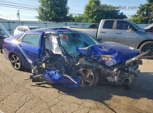KMHLS4AG5PU417168 2023 HYUNDAI ELANTRA Blue 