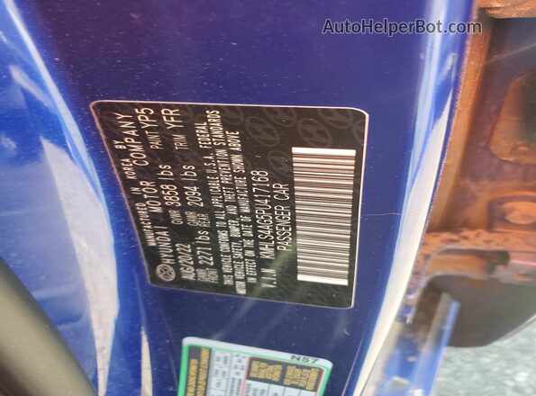KMHLS4AG5PU417168 2023 HYUNDAI ELANTRA Blue 