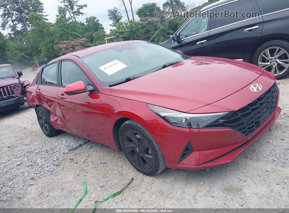 KMHLS4AG6MU064340 2021 HYUNDAI ELANTRA Red Widok wnętrza z tyłu