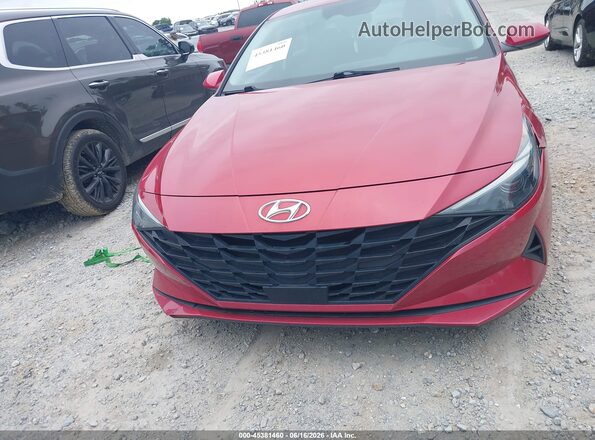 KMHLS4AG6MU064340 2021 HYUNDAI ELANTRA Red Widok zestawu wskaźników