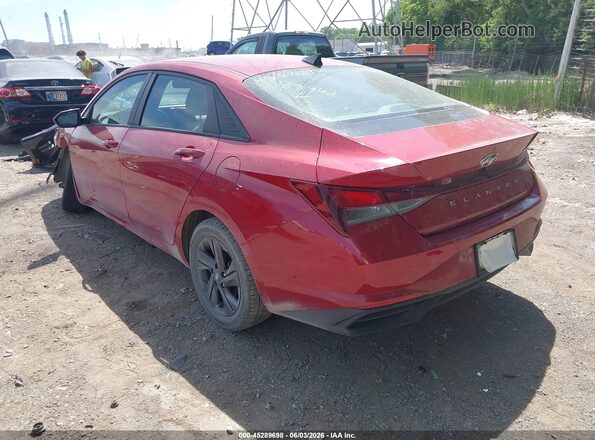 KMHLS4AG6MU168942 2021 HYUNDAI ELANTRA Red Trasero izquierdo