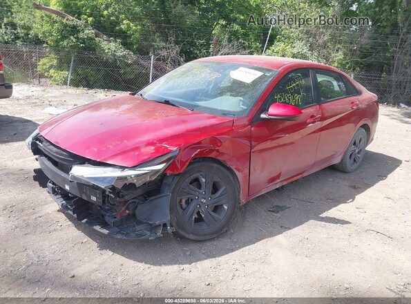 KMHLS4AG6MU168942 2021 HYUNDAI ELANTRA Red Vista tres cuartos delantera izquierda