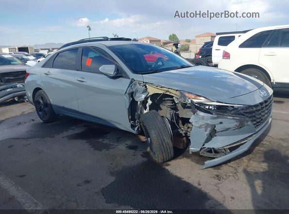 KMHLS4AG7MU193638 2021 HYUNDAI ELANTRA Gray Widok z przodu
