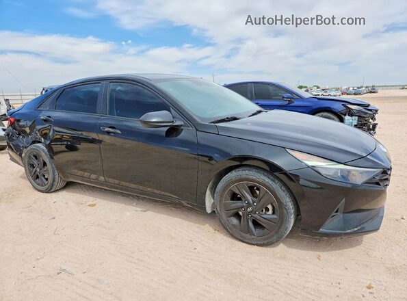 KMHLS4AG7MU211717 2021 HYUNDAI ELANTRA Черный Передняя правая четверть