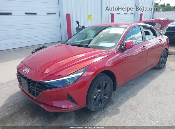KMHLS4AG7NU342843 2022 HYUNDAI ELANTRA Red Առջևի ձախ երեք քառորդ տեսարան