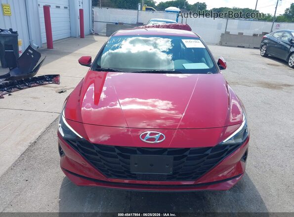 KMHLS4AG7NU342843 2022 HYUNDAI ELANTRA Red Սարքավորումների վահանակի տեսք