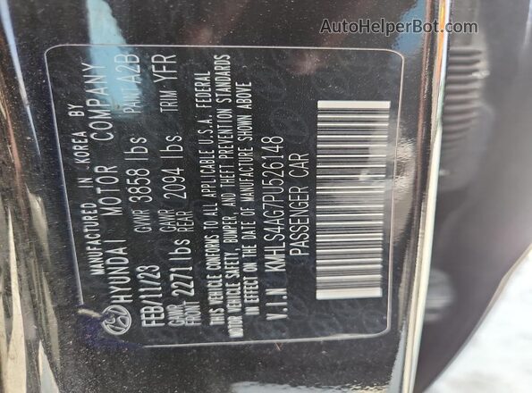 KMHLS4AG7PU526148 2023 HYUNDAI ELANTRA Black 