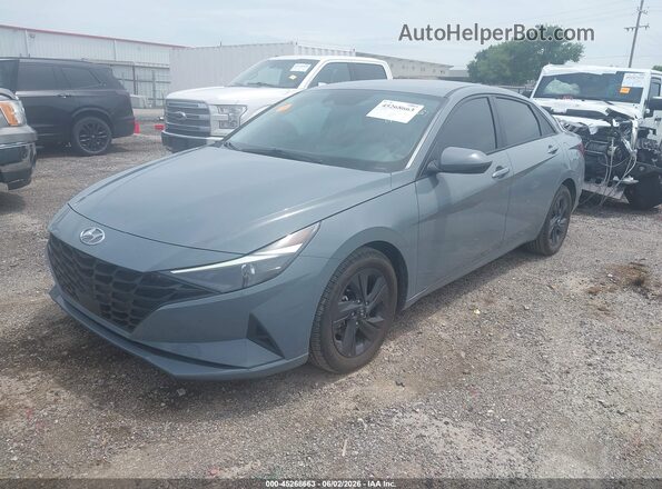 KMHLS4AG8MU116700 2021 HYUNDAI ELANTRA Green წინა მარცხენა ხედი სამი მეოთხედიდან