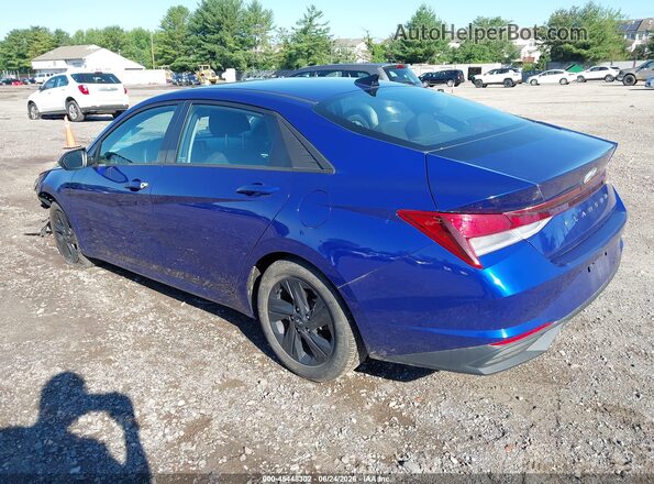 KMHLS4AG8MU189937 2021 HYUNDAI ELANTRA Blue Trasero izquierdo