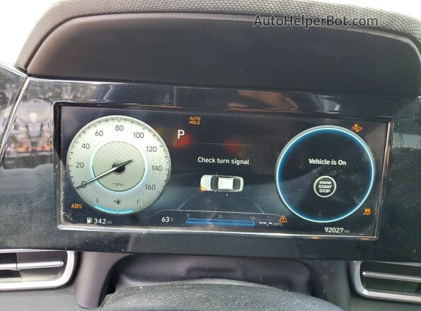 KMHLS4AG8MU194362 2021 HYUNDAI ELANTRA Gray Вид щитка приладів