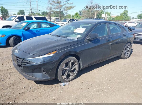 KMHLS4AG8PU403409 2023 HYUNDAI ELANTRA Черный Передняя левая четверть
