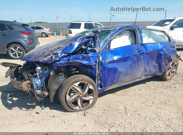 KMHLS4AG8PU568926 2023 HYUNDAI ELANTRA Blue წინა მარცხენა ხედი სამი მეოთხედიდან