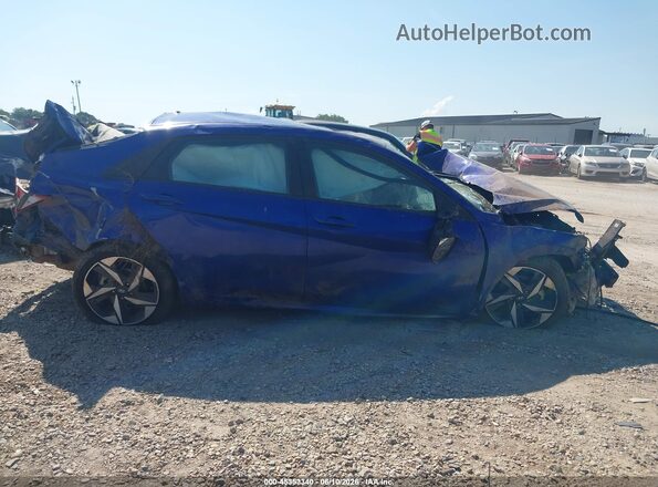 KMHLS4AG8PU568926 2023 HYUNDAI ELANTRA Blue ხელსაწყოთა პანელის ხედი