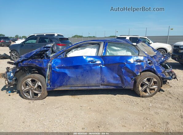 KMHLS4AG8PU568926 2023 HYUNDAI ELANTRA Blue უკანა სალონის ხედი