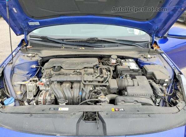 KMHLS4AG9NU336218 2022 HYUNDAI ELANTRA Blue Rear interior view