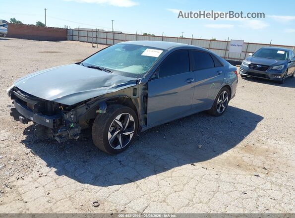 KMHLS4AG9PU448309 2023 HYUNDAI ELANTRA Gray წინა მარცხენა ხედი სამი მეოთხედიდან