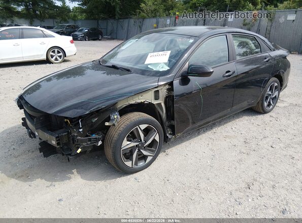 KMHLS4AG9PU551648 2023 HYUNDAI ELANTRA Black Առջևի ձախ երեք քառորդ տեսարան